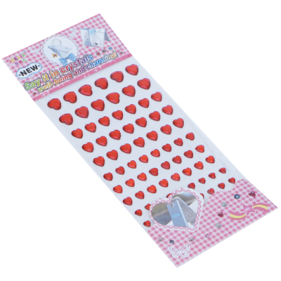 Set 12 pungi de Stickere autocolante in forma de inimioare 10 x 24 cm